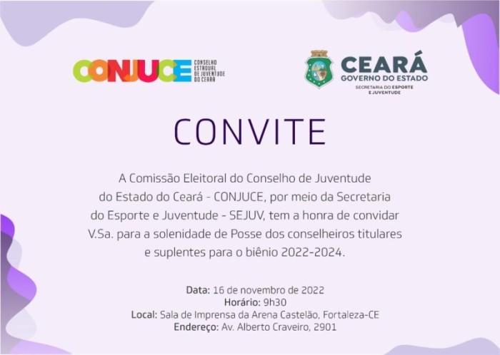 Conselho Estadual da Juventude do Ceará toma posse na quarta-feira (16)