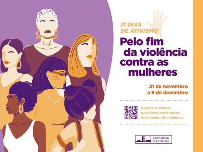 Congresso participa da campanha “21 Dias de Ativismo pelo Fim da Violência contra a Mulher”
