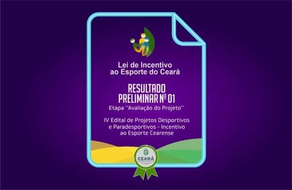 Resultado preliminar nº 07 da etapa “Habilitação das Inscrições” do IV Edital de Projetos Desportivos e Paradesportivos – Incentivo ao Esporte Cearense