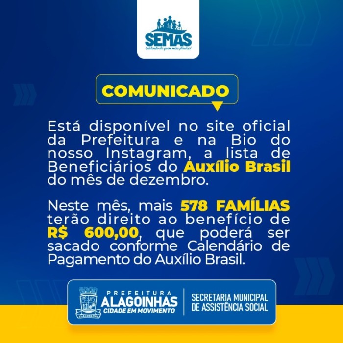 Foto: Reprodução/Prefeitura de Alagoinhas - BA