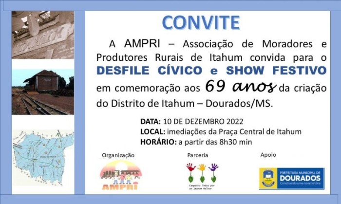 Itahum comemora 69 anos com primeiro Desfile Cívico Militar neste sábado