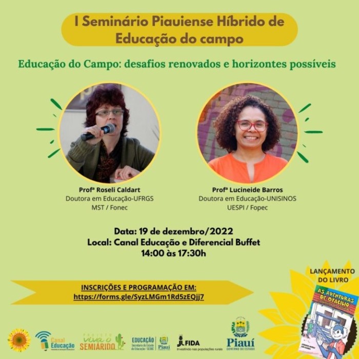 Piauí realizará I Seminário Piauiense Híbrido de Educação no Campo