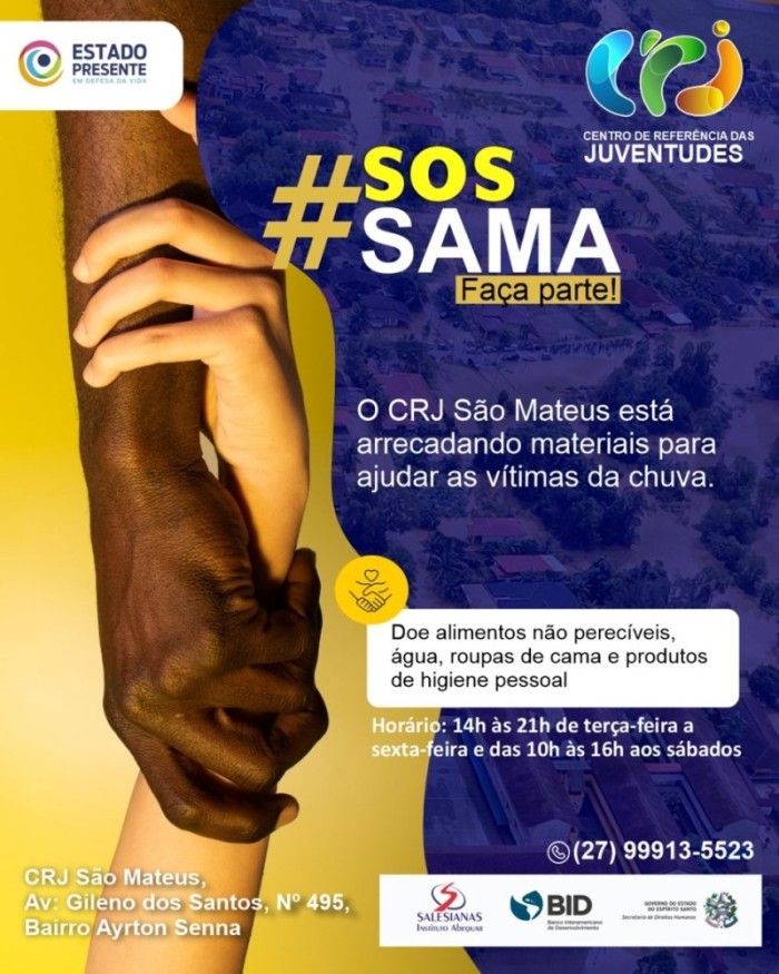CRJ Aracruz arrecada doações para ajudar vítimas das chuvas