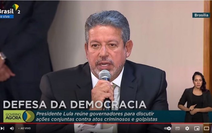Lira discursa na reunião com Lula - (Foto: Reprodução YouTube)