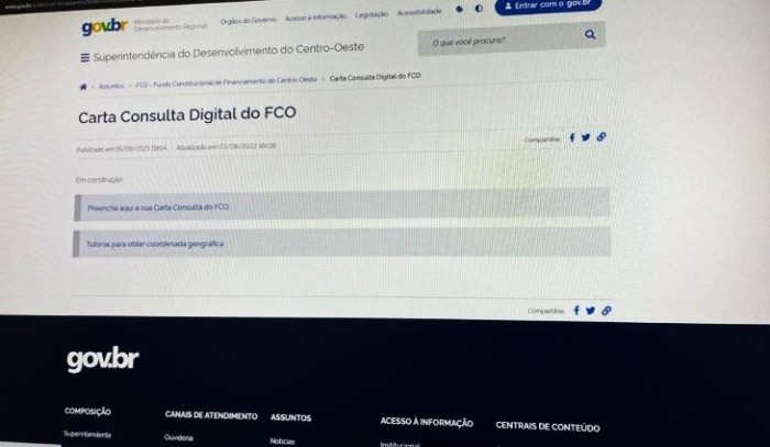 Solicitações de financiamento pelo FCO já podem ser feitas on-line no site da Sudeco
