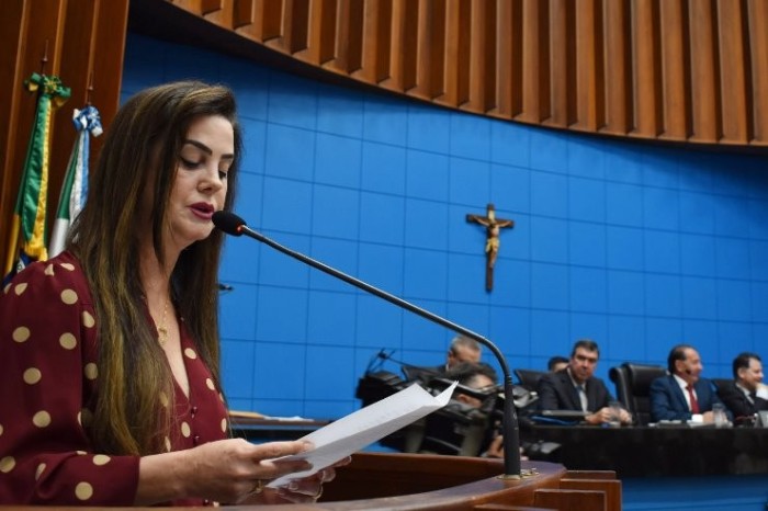 Mara Caseiro foi a primeira a usar a tribuna e falou em nome do PSDB