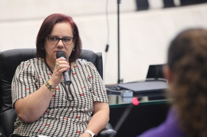 A presença da magistrada integra a agenda do legislativo neste mês em que se comemora o Dia Internacional da Mulher (8). / Créditos: Orlando Kissner/Alep