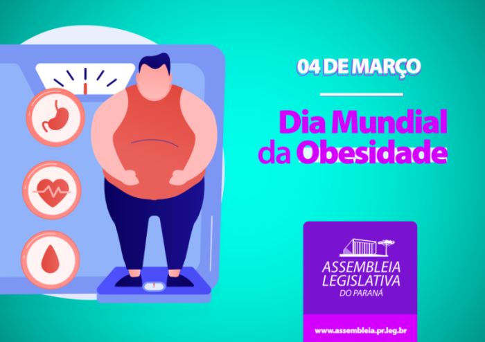 A Organização Mundial da Saúde (OMS) criou o Dia Mundial da Obesidade para conscientizar as pessoas sobre a importância da prevenção e tratamento da obesidade. / Créditos: Arte: Deryk Zacharias