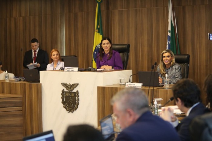A reunião realizada nesta terça-feira (7) foi presidida pela deputada Mabel Canto (ao centro). A deputada Flávia Francischini (à direta) atuou a vice-presidente da Comissão. / Créditos: Orlando Kissner/Alep