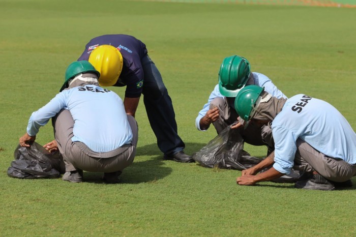 Custodiados da Seap finalizam a limpeza do Novo Mangueirão