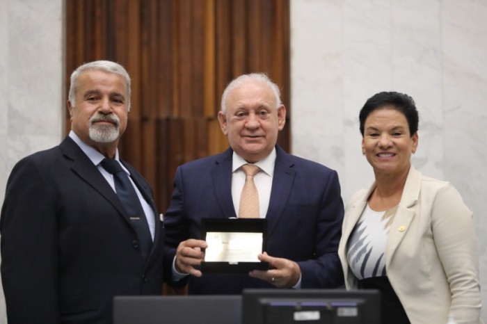 “Esta justa e singela homenagem são para todas as nacionalidades árabes pela capacidade criativa e pela importante participação na construção do desenvolvimento cultural e comercial do nosso Estado ao longo desses anos”, destacou a deputada. / Créditos: O