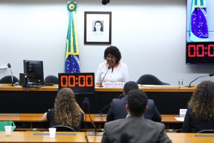 Benedita da Silva pediu a recriação do Conselho Curador da EBC - (Foto: Vinicius Loures/Câmara dos Deputados)