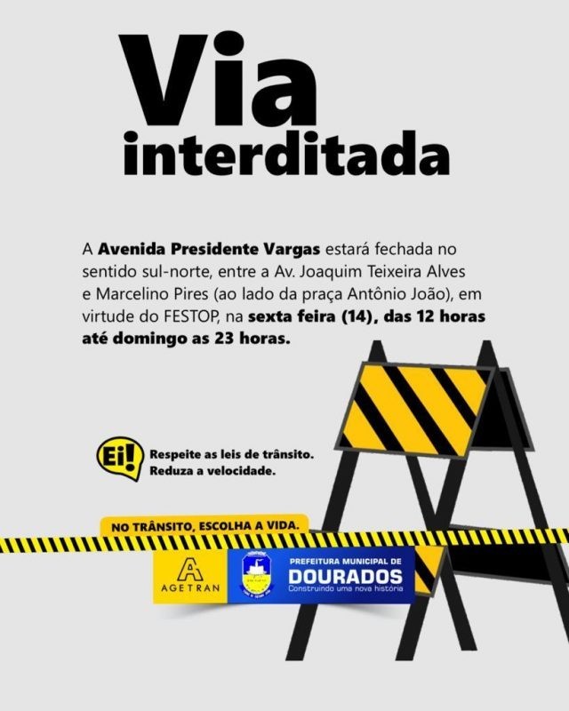 Trecho da avenida Presidente Vargas está interditado de hoje até domingo