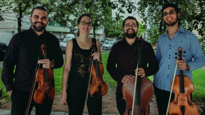 Quarteto de cordas interpreta Mozart e Villa-Lobos em recital gratuito no domingo (23)