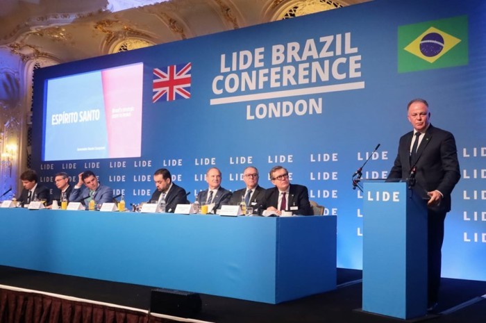 Casagrande fala sobre meio ambiente e potencialidades do Estado em evento na Inglaterra