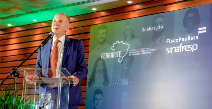 Aguinaldo Ribeiro, relator da reforma tributária, em seminário da Febrafite - (Foto: Foto: Claudio Braga/ divulgação)