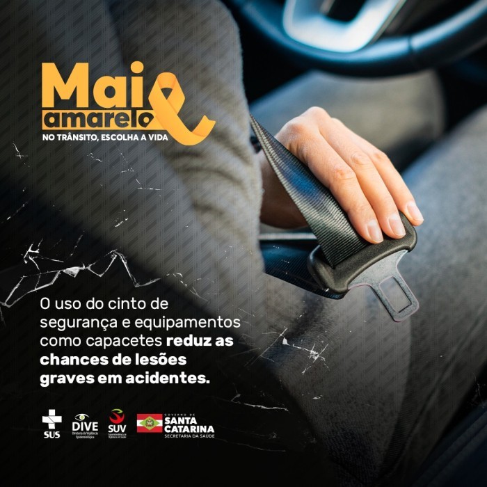 Maio amarelo: Dive reforça importância da conscientização no trânsito