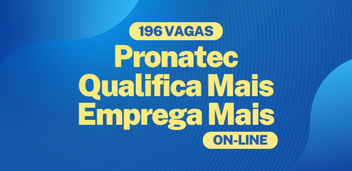 Governo do Estado divulga inscrições para cursos on-line do Pronatec