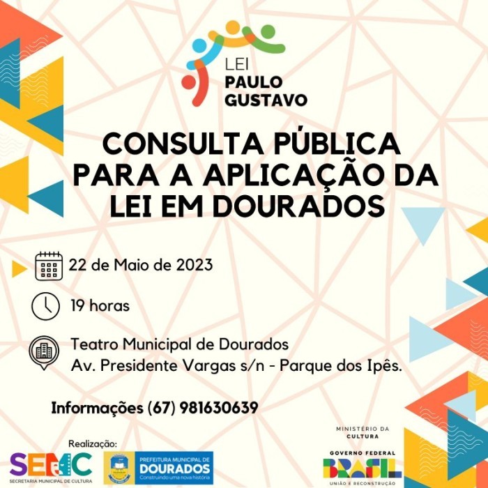 Prefeitura convida classe artística para Consulta Pública da Lei Paulo Gustavo