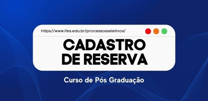 Secti e Ifes divulgam seleção de cadastro de reserva para professor mediador