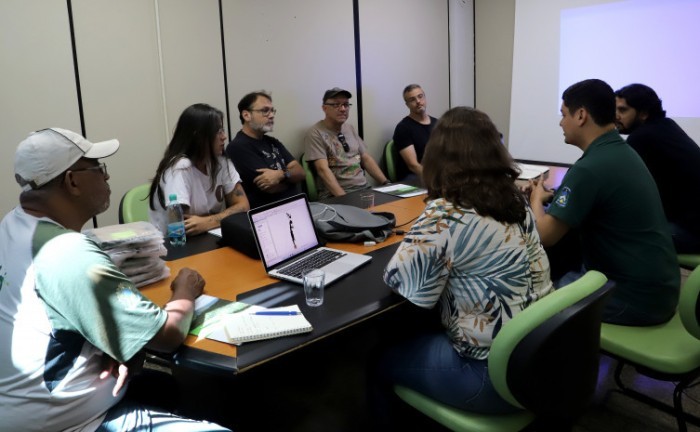 Nessa segunda-feira, 29, a equipe se reuniu, na sede do Naturatins, em Palmas, para alinhamento das atividades - Foto: Larissa Cerqueira/Governo do Tocantins