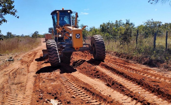 Revestimento primário, visando a eliminação de pontos críticos no trecho da rodovia não pavimentada. - Foto: Ageto/Governo do Tocantins