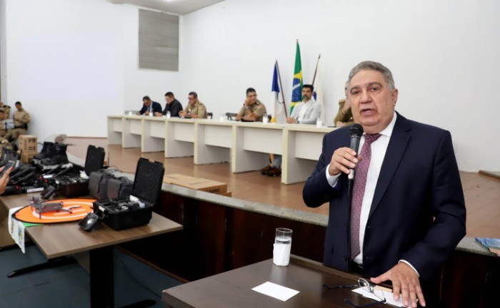 Entrega de equipamentos pelo governador em exercício, Laurez Moreira, ocorreu durante abertura do seminário no Quartel do Comando Geral da Polícia Militar do Tocantins, em Palmas - Foto: Aldemar Ribeiro/Governo do Tocantins