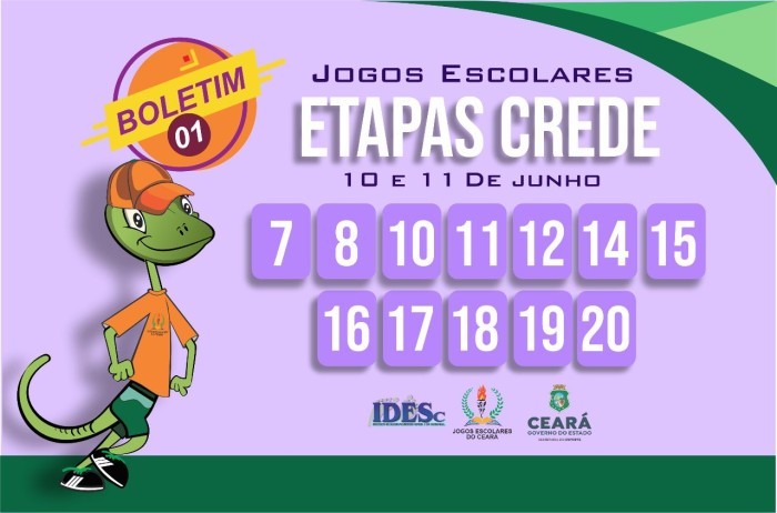 Sesporte realiza as competições das etapas CREDEs de 7 a 20 dos Jogos Escolares do Ceará 2023