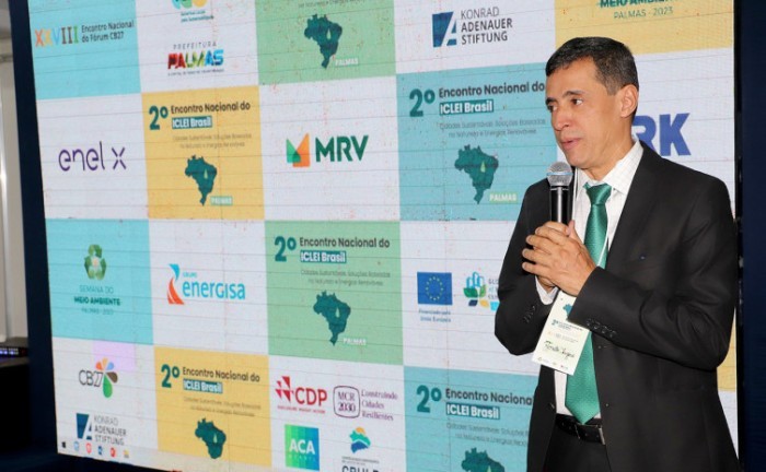 Em sua participação no 2º Iclei, o presidente do Naturatins, Renato Jayme, apresentou a Estratégia Tocantins Competitivo e Sustentável, um programa do Governo do Tocantins - Foto: Washington Luiz/Governo do Tocantins
