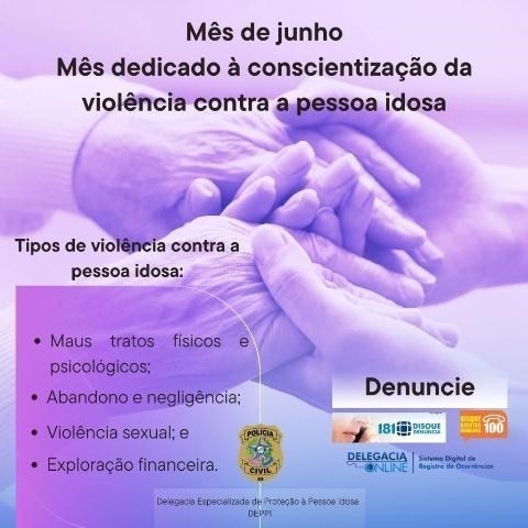 PCES alerta sobre importância da denúncia de violência contra pessoas idosas
