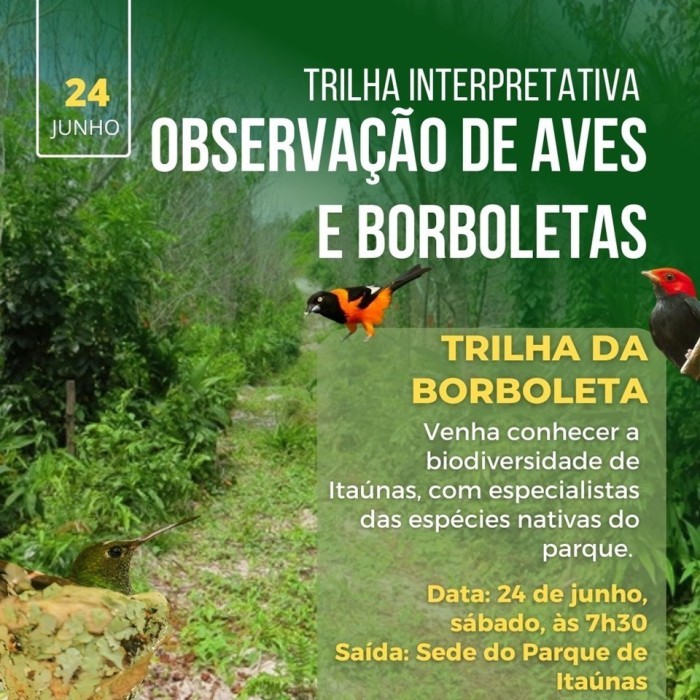 Parque Estadual de Itaúnas realizará trilha para observação de aves e borboletas