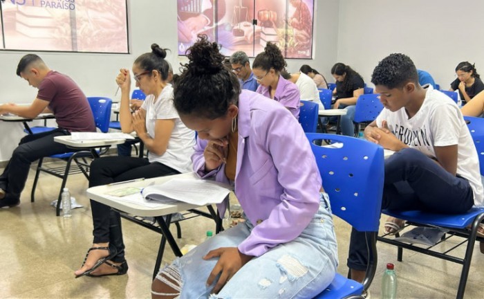 Aplicação das provas em Paraíso do Tocantins aconteceu no Câmpus da Unitins - Foto: Natália Rezende/Governo do Tocantins