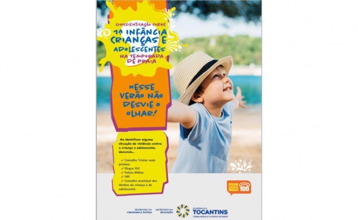 Blitz de conscientização sobre a primeira infância, criança e adolescente na Temporada de Praias 2023 - Foto: Seciju/Governo do Tocantins