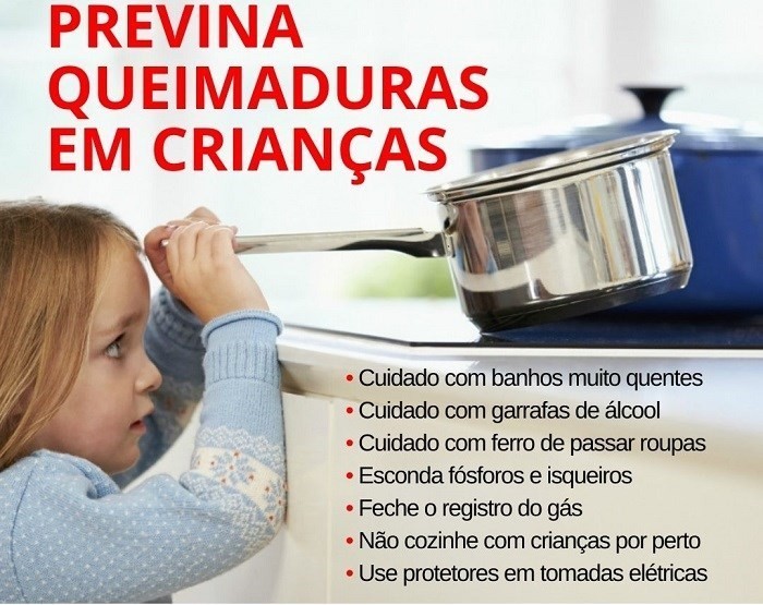 Sesa alerta para acidentes com queimadura em crianças durante período mais frio