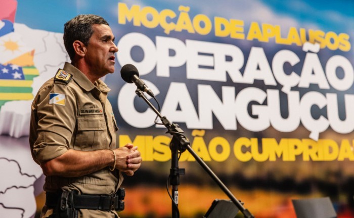 Comandante-geral da Polícia Militar do Tocantins (PM-TO), coronel Márcio Antônio Barbosa, representou o governador Wanderlei Barbosa na cerimônia - Foto: Vinícius Santa Rosa/ Governo do Tocantins