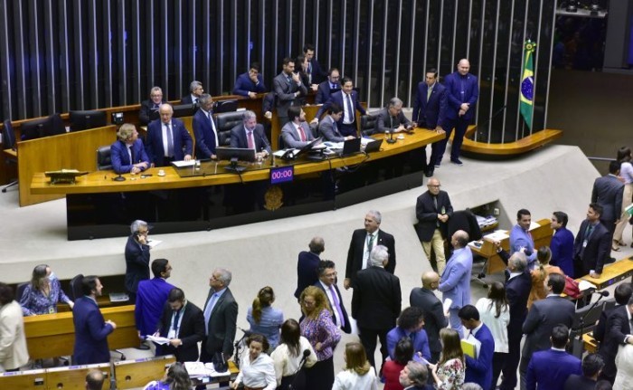 Deputados na sessão do Plenário desta sexta-feira - (Foto: Zeca Ribeiro/Câmara dos Deputados)