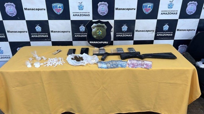 PC-AM deflagra Operação Caiman e prende homem em posse de drogas e armas em comunidade de Manacapuru