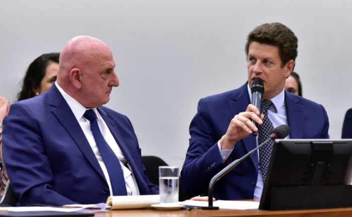 Gonçalves Dias (E) e Ricardo Salles, relator da CPI - (Foto: Zeca Ribeiro/Câmara dos Deputados)