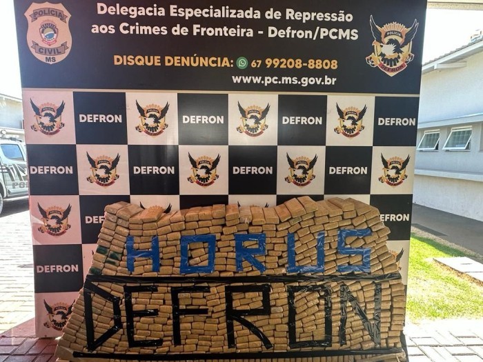 Operação Hórus- Polícia Civil apreende mais de 600Kg de maconha em operação em Fátima do Sul