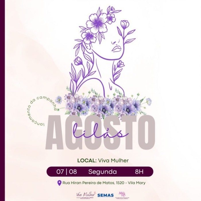 Agosto Lilás em Dourados: Abertura marca luta contra a violência à mulher e celebra os 17 anos da Lei Maria da Penha