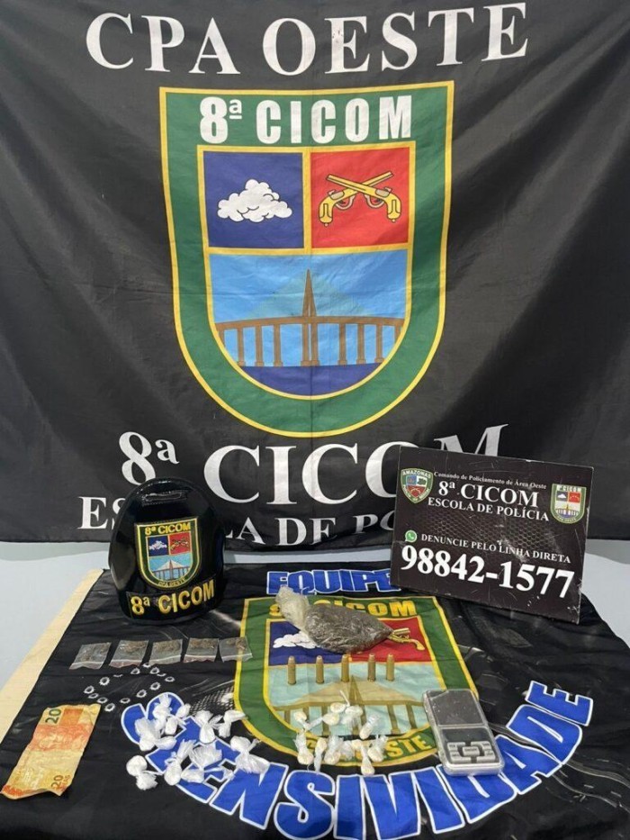 PMAM detém homem por tráfico de entorpecentes, na Compensa