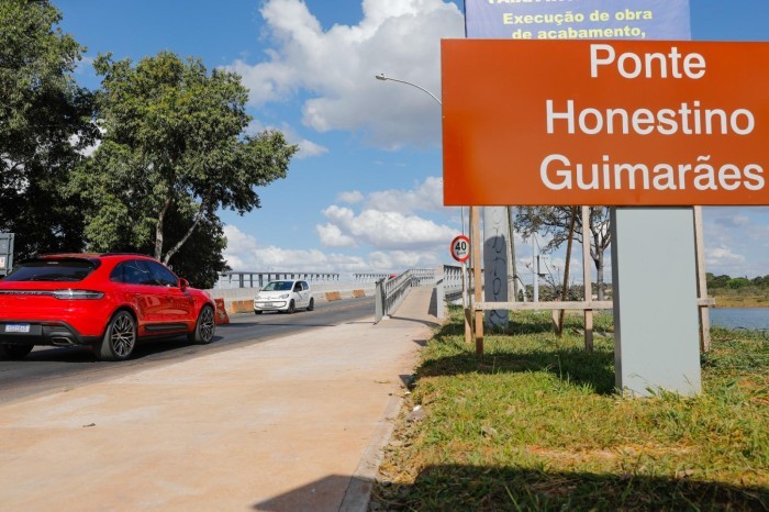 Ponte Honestino Guimarães terá inversão de faixas a partir das 20h de hoje