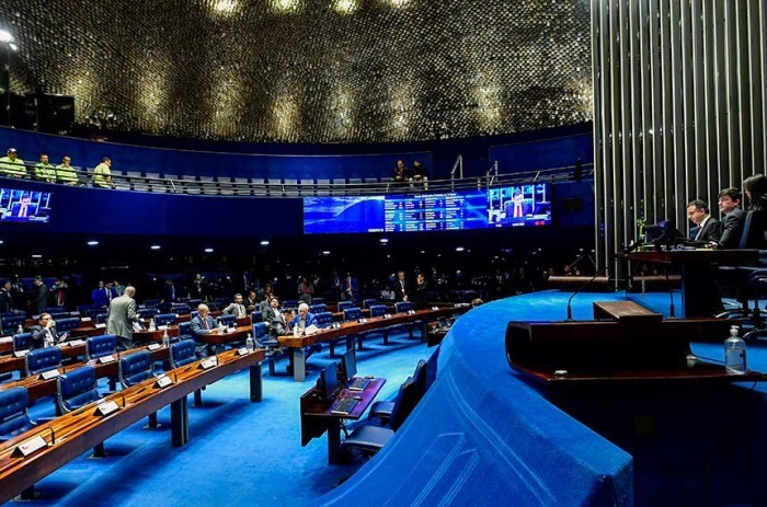 O presidente do Senado, Rodrigo Pacheco, atendeu a pedido do relator, Omar Aziz, para adiar a votação - Foto: Waldemir Barreto/Agência Senado
