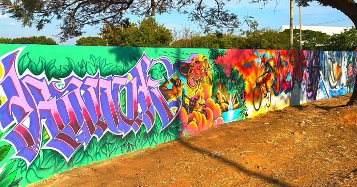 Guará ganha painel com grafite no Complexo do Cave