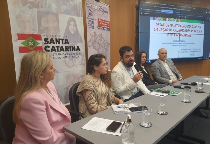 Painel sobre a atuação do SUAS em calamidades encerra encontro do Fórum Nacional de Secretários de Estado da Assistência Social em SC
