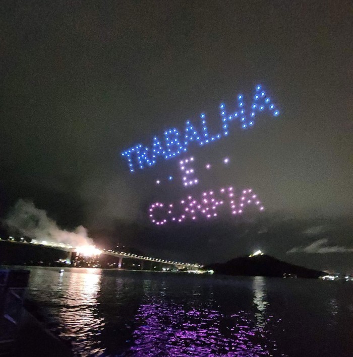Luzes Pela Vida: show de drones marca inauguração da Ciclovia da Vida e ampliação da 3ª Ponte