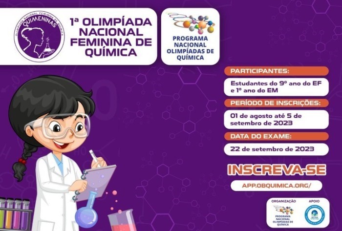 Inscrições abertas para a Olimpíada Nacional Feminina de Química