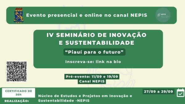 Uespi abre inscrições para Seminário de Inovação e Sustentabilidade