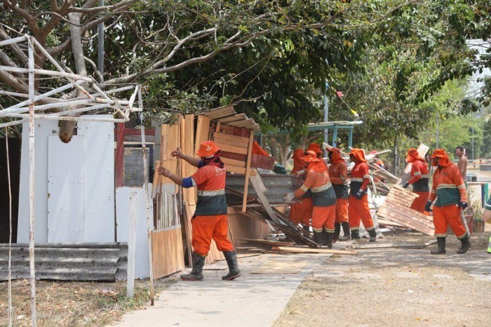 Órgãos estaduais e municipais realizam ação para evitar reocupação de área remanescente do Prosamin  