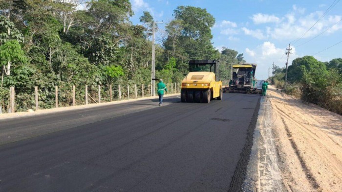 Avanços na obra de reforma e modernização da rodovia AM-010